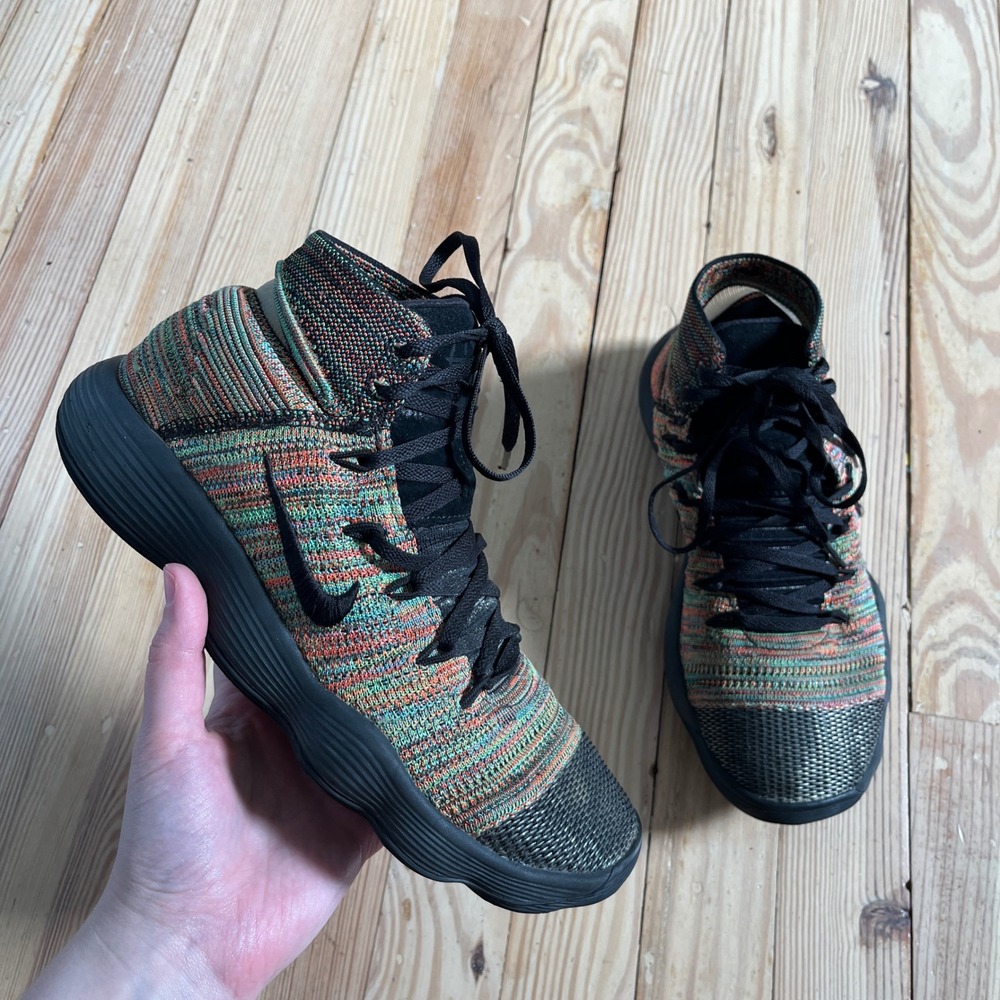 Nike React Hyperdunk 2017 Flyknit Mens 8 Multicolor Basketball Shoes 917726-006